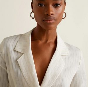 Mango Striped Soft Fabric Blouse